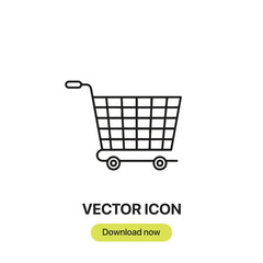 Shopping Cart icon vector. Linear-style sign for mobile concept and web design. Shopping Cart symbol illustration. Pixel vector graphics - Vector.