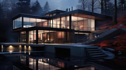 Modern country house, architecture