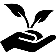 Obraz premium Sprout Glyph Icon