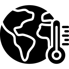 Global Warming Glyph Icon