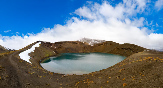 Lake in a Volcanic Caldera - Krafla - Iceland