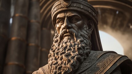 Fototapeta na wymiar Portrait of king Hammurabi.generative ai 