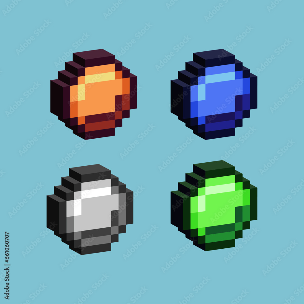 Poster isometric pixel art 3d of coin for items asset. coin on pixelated style.8bits perfect for game asset