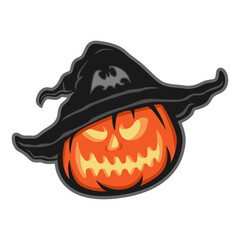 stiker icon of calan gaeaf happy halloween vector image illustration