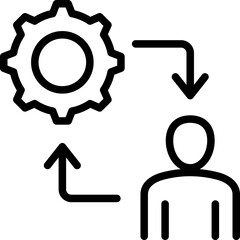 Change Management Outline Icon