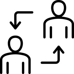 People Change Outline Icon