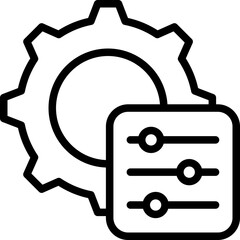 Process Adjustment Outline Icon