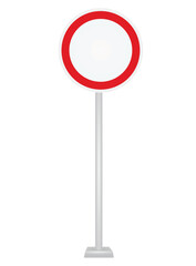 Traffic mandatory sign. vector illustration