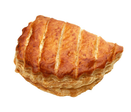 Puff pastry with apples / Transparent background