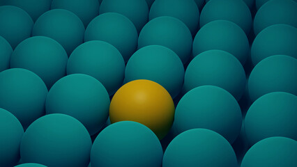 Concept individual and unique leader