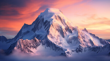 photography of mont blanc during sunrise