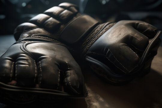 wrestling gloves contact sport. created with ai.