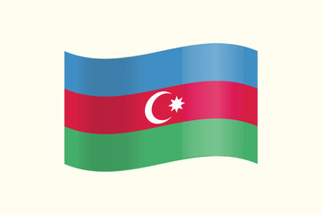 Azerbaijan national flag in vector