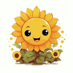 Obraz premium Sunny Sunflower Graphic Tee Design