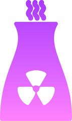 Nuclear Plant Glyph Gradient Icon pictogram symbol visual illustration