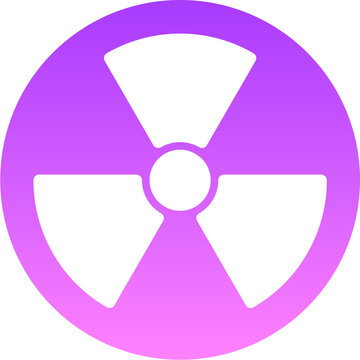 Radiation Glyph Gradient Icon pictogram symbol visual illustration