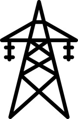 Electrictity Tower Line Icon pictogram symbol visual illustration