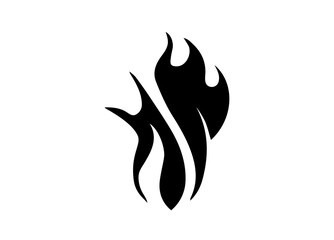 Fire Icon. Tattoo. Vector. Flame. Icon. Sign. Symbol. Flaming. Bonfire. Burning. Fiery. Flammable. Inferno. Hell. Heat. Afire.