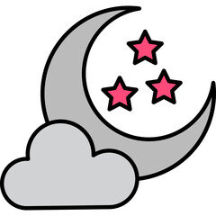moon and cloud