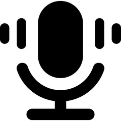 Obraz premium Voice Search Glyph Icon