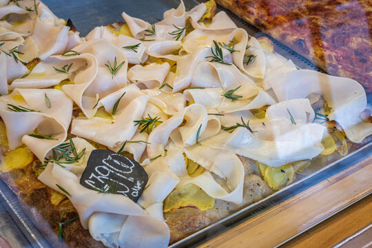 Pizza Slice At Famous Pizzeria