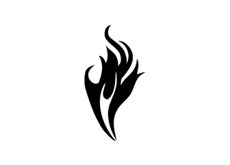 Fire Icon. Tattoo. Vector. Flame. Icon. Sign. Symbol. Flaming. Bonfire. Burning. Fiery. Flammable. Inferno. Hell. Heat. Afire.