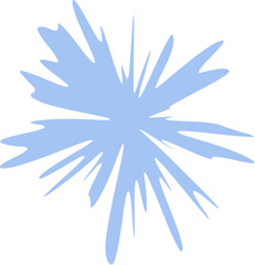 Obraz premium Abstract Starburst Blobs. Snowflake Christmas.