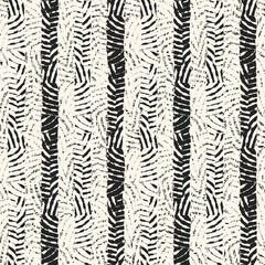 Ink Drawn Ethnic Stripes Textured Pattern