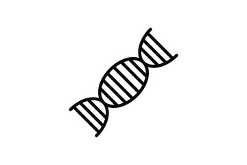 DNA Strand Icon. Icon related to Identity. Suitable for web site design, app, UI, user interfaces. Line icon style. Simple vector design editable