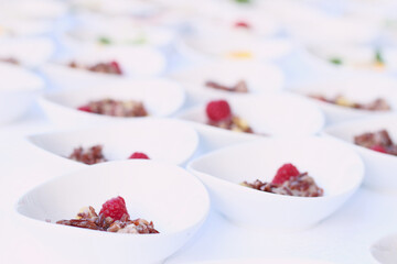 catering con riso e lampone