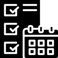 Project Management Glyph Icon