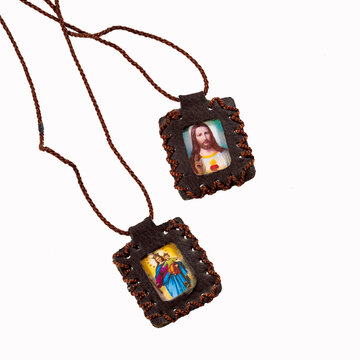 Brown scapular catholic sacramental - Text space