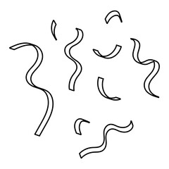 New Year Confetti Outline