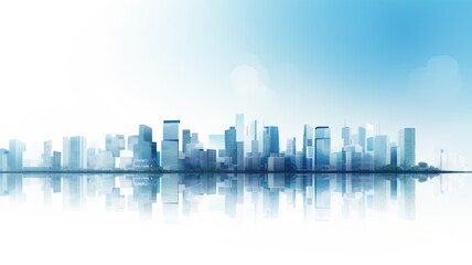 City, cityscape background, urban skyline with buildings. Web banner with copy space