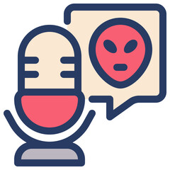 conspiracy podcast 3d icon illustration