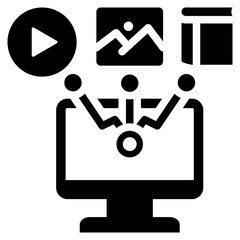 Digital Resources Glyph Icon