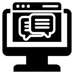 Discussion Board Glyph Icon