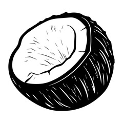 Coconut half Fruit isolated