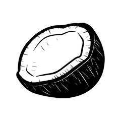 Coconut half Fruit isolated