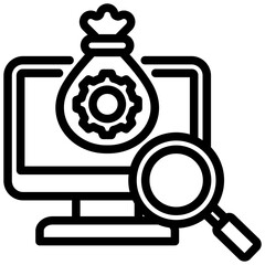 Asset Search Outline Icon