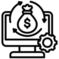Asset Lifecycle Management Outline Icon