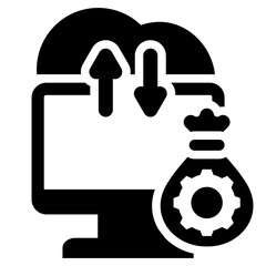 Asset Retrieval Glyph Icon