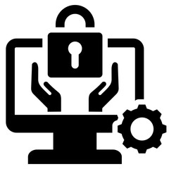 Obraz premium Security Management Glyph Icon
