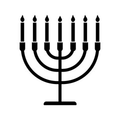 Menorah icon symbol. Vector illustration