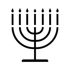 Menorah icon symbol. Vector illustration
