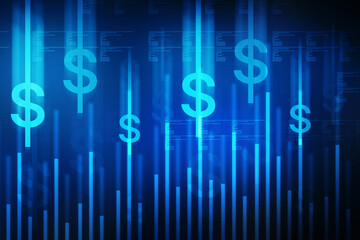 2d illustration usd Dollar symbol 
