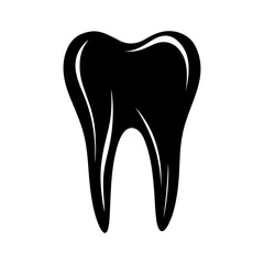 tooth icon illustration, Flat tooth icon. Dental treatment symbol. Dentist logotype.