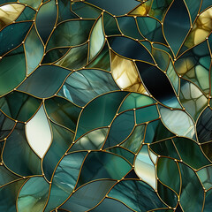 funny pattern green of gold glass background
