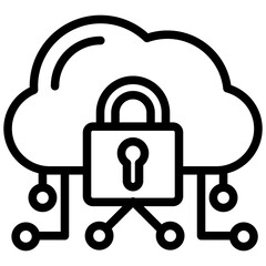 Cloud Technology Outline Icon