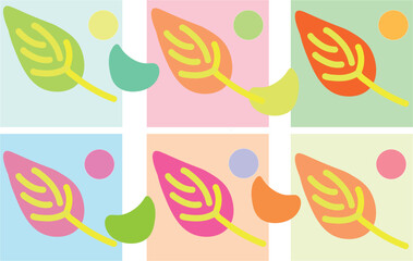 set of colorful elements